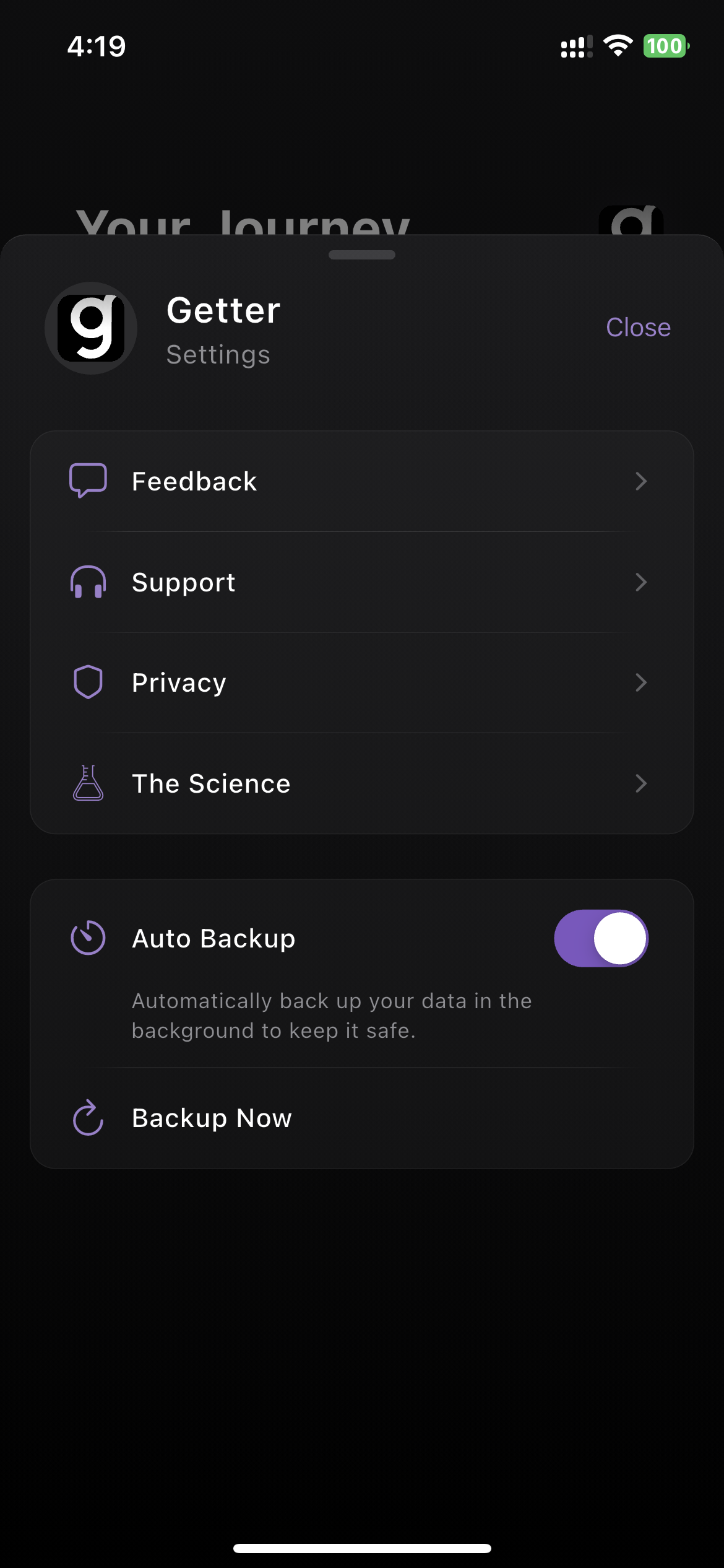Tailor Your Experience - Getter App Screenshot